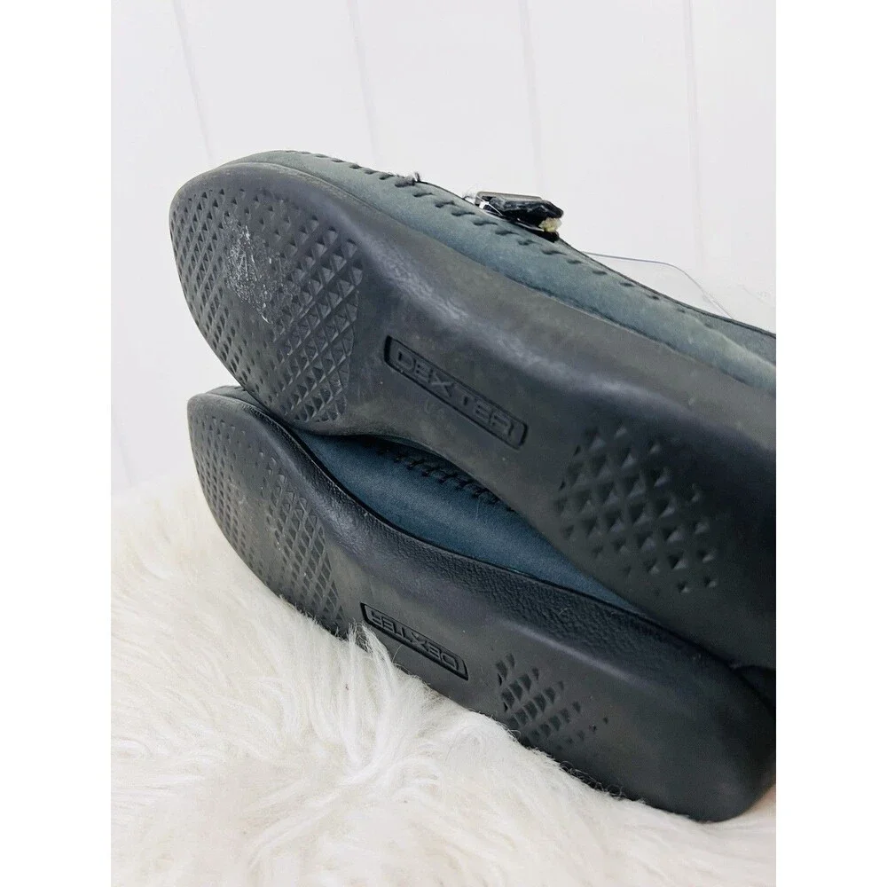 Dexter Blue Leather Braided Buckle Loafers Comfort Shoes Womens 8.5M